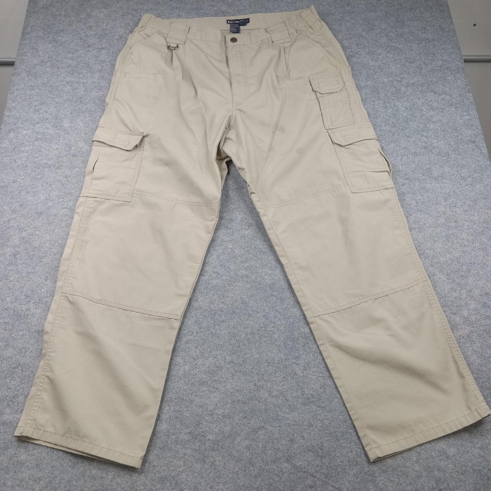 511 Tactical Pants Mens 38x30 Series Khaki Ripstop Cargo Work D-Ring Utility*